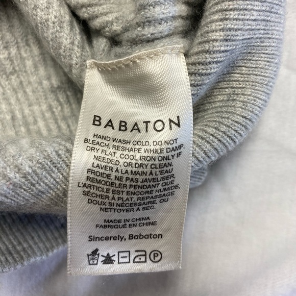 Aritzia Babaton Grey Column Wool Blend Balloon Sweater - Picture 5 of 6